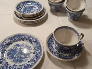 Engelsk vintage porcelæn fra Woods - blå 