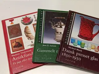 Bøger om Gammelt Messing, Dansk presset glas og An