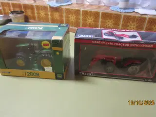1 stk Modeltraktor John  Deere 7280 og Case IH CX 