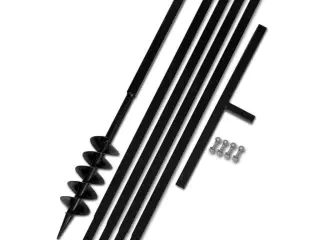 Pælebor med håndtag, 100 mm, med forlængerrør, 5 m, stål