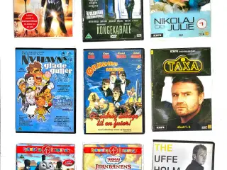 54 DVD Danske Film, Tegnefilm og Serier