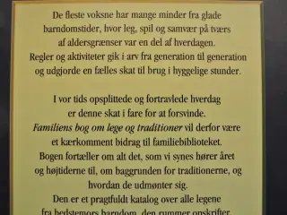 familiens bog om lege og traditioner, Af erik rønh