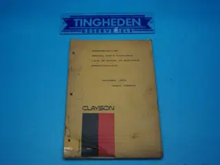 Clayson 1520 Reservedelskatalog 