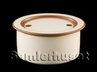 Brun Domino Sukkerskål m. låg