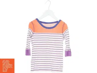 Langærmet stribet bluse med orange top fra Next (str. 116)