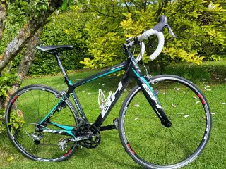 Dame/junior racercykel. Carbon stel.Shimano 105.
