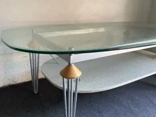 Sofabord glas og marmor 