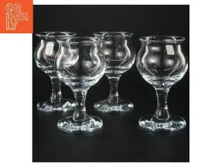 4 cognac glas Ideelle, fra Holmegaard (str. 4 stk Ø 7 cm højde 13,5 cm)