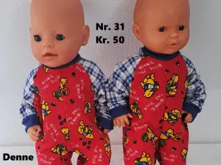 Dukketøj til Babyborn på 36 og 40cm. 