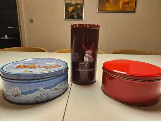 3 stk julekagedåser 