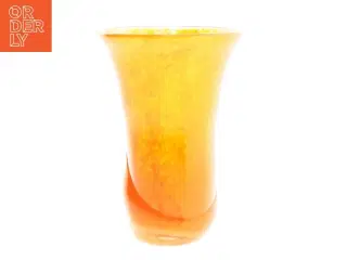 Orange glasvase (str. 17x11 cm)