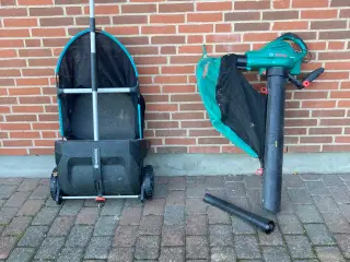 Bladopsamler Gardena og løvpuster Bosch ALS 25