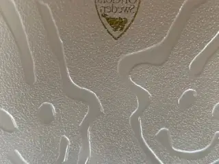 Fad i glas med glade ansigter, Orrefors Sweden