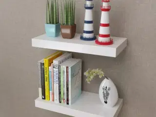 Væghylder 2 stk. MDF hvid