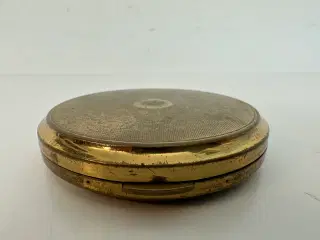 Vintage messing dåse / pudderdåse m. spejl