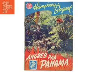 “Angreb på Panama” med Humphrey Bogart, vintage filmroman.