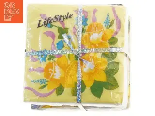 Servietter med påske blomsterdesign (str. 16x16 cm)