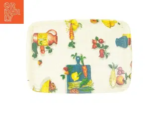Vintage Serveringsbakke med køkkenmotiver (str. 41x29 cm)