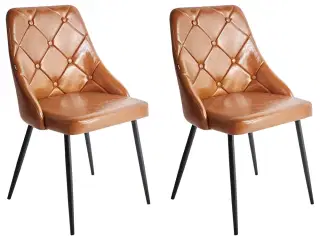 Fire spisebordsstole i kunstlæder 