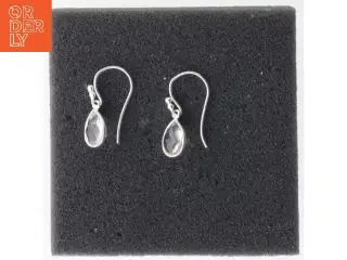 Sølvdråbe øreringe (str. 20 mm)