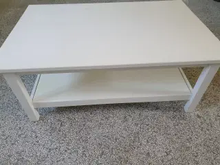 Sofabord hvidt med hylde