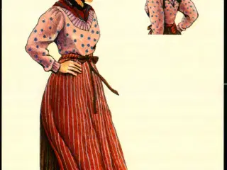 Dansk egnsdragt fra Hasselø - ca. 1800 - Odense T.K. 8342 - Ubrugt