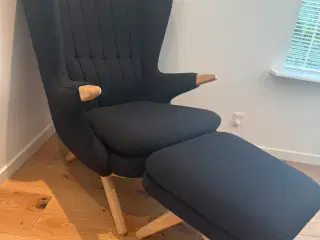Sort Svend skipper bamsestol og skammel