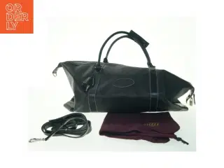 Mulberry vintage rejsetaske / weekendtaske i sort læder (str. 55 cm)