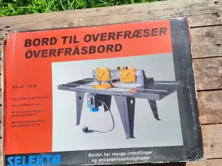 Overfræserbord og jern