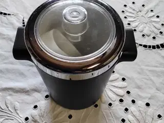 Vinkøler / isspand med 4 køleelementer, låg, tang