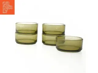 1960&#39;er Stabelbare Glas skåle sæt (str. 5 styk. ø. 10 cm)
