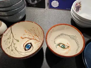 2 stk. Unika Keramikskåle fra Kronborg-gallerierne