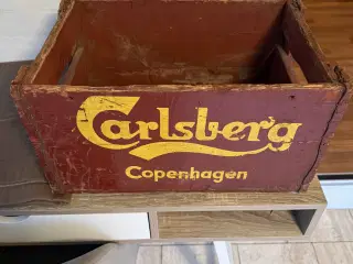 Carlsberg ølkasse i træ