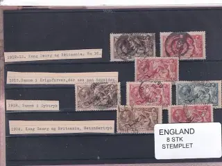 England - 8 Stk. -  Stemplet