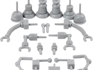 Robotdele, str. 0,5-6 cm, grå, 19stk./ 1 pk.
