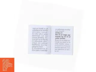Miniaturebog med EU&#39;s fundamentale rettigheder (str. 3 x 2,5 cm)