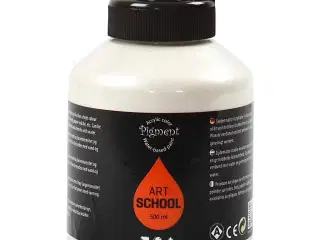 Art Akrylmaling, halvblank, dækkende, pearl silver, 500ml/ 1 fl.