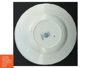 Porcelænstallerkner med blomstermotiv (str. Ø. 23 cm)