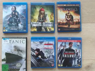 Star Wars, Mission Impossible, Pirat, Titanic 