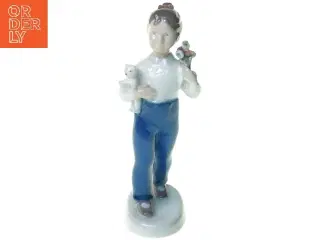 PIGE MED BAMSE, BING & GRØNDAHL NR. 2398 fra Bing Og Grøndahl (str. 16 x 8 x 5 cm)