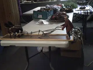 Håndlavet enkeltplov med forspand+plovmand