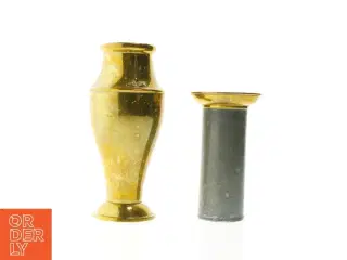 Vintage blomster vase med indsats til vand (str. 25 cm)
