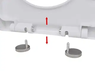 Soft close toiletsæde quick-release design firkantet hvid