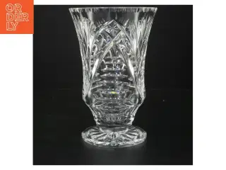 Krystalvase (str. Ø. 14 cm. længde. 21 cm)