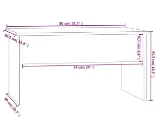 Sofabord 80x50,5x41,5 cm konstrueret træ sonoma-eg