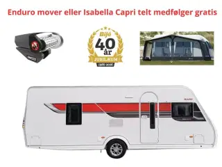 2022 - Kabe Estate 600 XL KS   Køb denne vogn og vælg mellem en gratis mover eller Isabella Capri telt