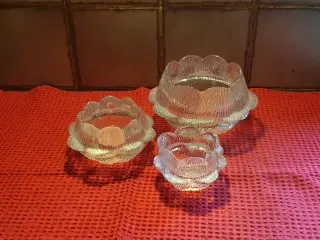 Holmegaard Åkande fyrfadsstager 3stk ialt 50kr