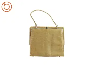 Ægte slangeskinds-håndtaske med klik åbning fra Fassbender of London (str. LB: 20x18 cm)