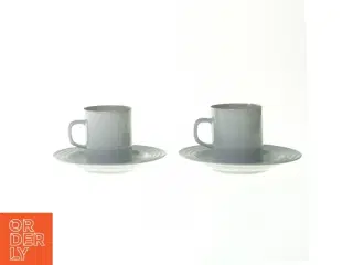 Kaffekopper med underkopper fra Porsgrund Norway (str. Underkop 14 cm kop 7 x 6 cm)
