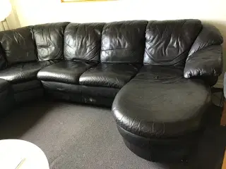 U sofa i læder